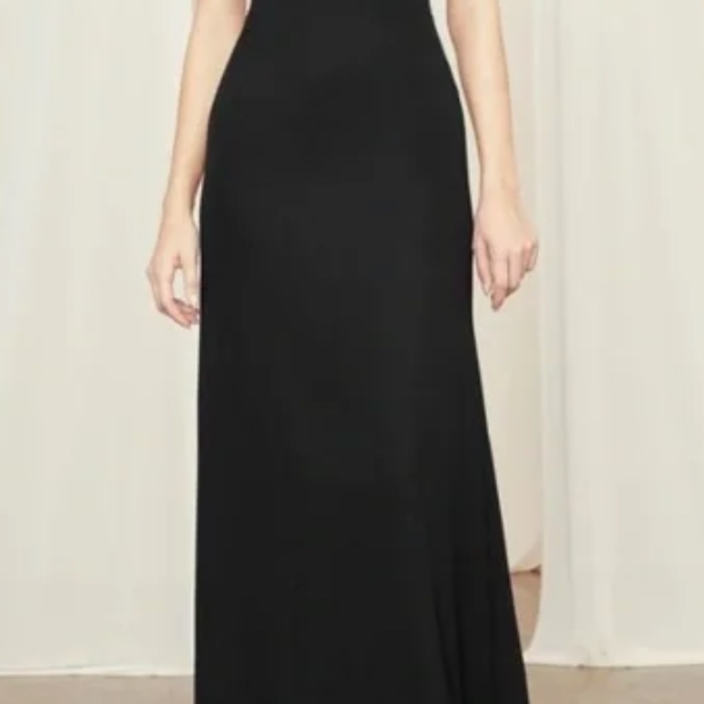 Black Cut Out Maxi Floor Length Dress, Size 8 - Picture 6 of 6